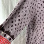 Boutique Knit Sweater Pullover Ribbed Crew Neck Purple Aztec Women’s Size Large Photo 5