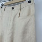 NEW Jean Jones Field Day Farm To Table Linen Pants Cream Wide Leg Size S Photo 2