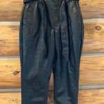 EXPRESS Super High Rise Faux Leather Belted Ankle Pants Photo 1