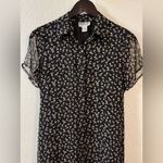 Robbie Bee VTG Y2K Woman Silk Dress Floral Print Button Front Midi Size 4P Photo 1