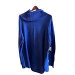 Royal Blue Ribbed Cowl Neck Tunic Sweater Women's Plus Size 2X Photo 5
