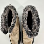 Weatherproof Beige Black Faux Fur Lining Front Zip Quilted Grace Boots Size 10M Photo 8