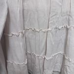 Pink Lily Ivory crew neck long sleeve ruffle tiered hem top Photo 6