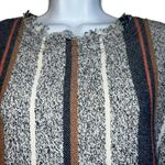 Ann Taylor 3/$15 Boucle Tweed Fringe Hems Stripe Print S/S Top NWOT XS Photo 2
