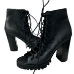 Jeffrey Campbell x Free People Womens 8 Palermo Heels Black Leather 4.5" Heels Photo 2