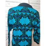 Dana Smith vintage sweater Pullover Metallic 80s USA Paisley Cottage Acrylic Size L Photo 2
