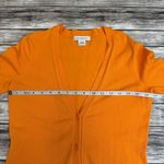 Liz Claiborne Women's Long Sleeve Cardigan S SM Small Bright Orange Tight Knit Photo 7