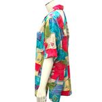 Alfred Dunner 12 Abstract Print Shirt Boldwear Retro Colorblock Artwear Blouse Blue Photo 3