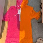 Solid and Striped Orange and Pink Swim Coverups Size XS Photo 0