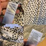 Vince  "STAR DOT DRAPE" ECRU & BLACK SILK BLEND DRAPED MIDI SKIRT (14) Photo 9