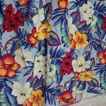 VINTAGE LESLIE FAY SPORTSWEAR HAWAIIAN TROPICAL VACATION CRUISE PRINTED TOP 16 Red Photo 7