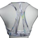 Athleta Sports Bra Size M Marble Swirl Print High Neck Crop Tank Médium Support Photo 2