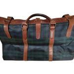 Ralph Lauren Green Navy Black Watch Plaid Boston Weekend Travel Duffle Bag 52cm Photo 1