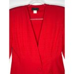 American Vintage Late 1980s–Early 1990s P.J. Klein Red Textured Longline Blazer USA made Medium Photo 8