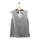 Acrobat 100% Silk Blouse Silver Size S Photo 1