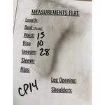 Boston Proper  Denim Pants Women 10 Abstract Geometric Retro High Waisted White Photo 4