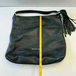 Michael Kors‎ Black Pebbled Leather Tassel Zip Shoulder Bag Purse Handbag Photo 8