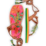 Farm Rio thong fringe beaded sandals Photo 1