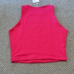REORIA Butsmooth®Sleeveless Halter Neck Double Lined Casual Basic Tank CropTop Pink Photo 5
