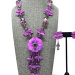 Sterling Silver , mother of pearl, amethyst set Photo 5