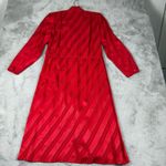 vintage 80 HR Paris Milan New York Silk Dress Red Striped Vintage Belted Size 10 Photo 4