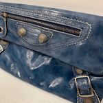 Nicole Lee  Blue Fold Over Clutch Purse Photo 1