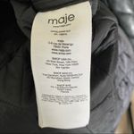 Maje  Black Faux Leather Look Quilted Shacket Jacket size large Photo 10