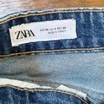 ZARA jeans Mid Rise Straight leg Medium Blue Wash 2X26 Photo 6