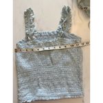 Abercrombie & Fitch Abercrombie Fitch Top Womens XS Blue Polka Dot Crop Tank Y2K Vintage Baby Blue Photo 3