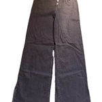 SO  Wide Leg High Rise Black Button Fly Jeans Juniors Size 9 Stretch 90s NWT Photo 0