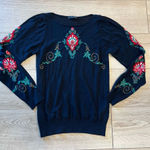 Etro Wool Silk Puff Sleeve Bateau Neck Printed Women’s Sweater Size 42/M Black Size M Photo 0