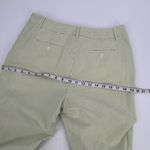 Susan Bristol Pants Seersucker Womens 6 Cropped Green Stripe Spring Preppy Ankle Photo 6