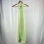 Lulus NWT ‎ Soiree Season Satin Halter Mini Dress In Light Green Size Extra Large Photo 4
