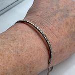 Boutique Sterling silver half bar etched bolero clasp bracelet Photo 4