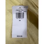 Old Navy Linen Blend Skirt Womens 2X Plus Size Side Zip Yellow Casual Mini New Photo 2