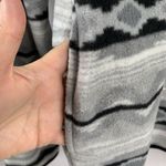 Cabin Fever Sz M Cozy Fleece 1/4 Snap Pullover Long Sleeve Striped Shirt Women’s Gray Size M Photo 3