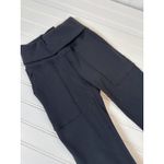 Aerie NWT OFFLINE By Ribbed Pocket Foldover Flare Leggings Black Sports Size XS Photo 3