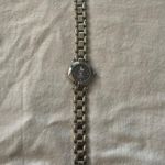 Disney Mickey Mouse Watch Women Silver Tone Blue Dial DS-1109 Needs Battery Photo 0