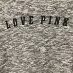 PINK - Victoria's Secret Pink Victoria’s Secret Cowl Neck Pullover Sweatshirt Size Small Gray/Black Photo 3