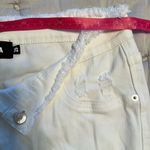 SER.O.YA Low Rise Flare White Distressed Raw Hem Jeans NWT sold out Size 29 Photo 9