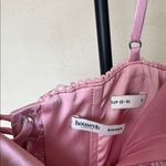 House Of CB  S D-DD plus cu Ophelle Pink Jacquard Lace Up Bodycon Midi Dress NWOT Photo 8