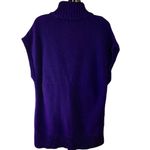 American Living Womens Wrap Sweater Purple XL Cable Knit Heavy Sleeveless u Photo 2