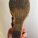 Andre Assous Espadrille Wedge Sandals Bronze Strappy Heels Made in Spain Brown Size 7 Photo 6