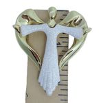 Vintage Angel with Heart Shaped Wings Brooch signed AJC Pin Brooch Photo 3