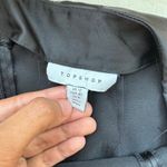 Topshop  Black Mini Skirt Women's Size US 8 Above‎ Knee Slit Front Satin Photo 6