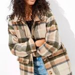 American Eagle  Plaid Button Up Coat Photo 0