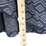 For Cynthia  Hooded Jacket Womens S Blue Wool Blend Geometric Coat Boho Folklore Photo 10