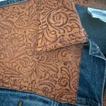 Diane Gilman Women’s Medium Denim And 100% Leather Vintage, Jean Jacket Blue Photo 2