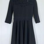 American Rag  Black 3/4 Sleeve Dress With Lace Detail M Photo 0