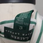 Ralph Lauren Lauren  green striped flag crest button down size 12 Photo 5